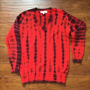 Vince Camuto Tye Dye V Neck sweater